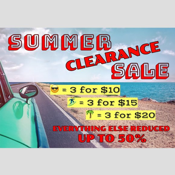 SUMMER CLEARANCE SALE - Picture 1 of 1